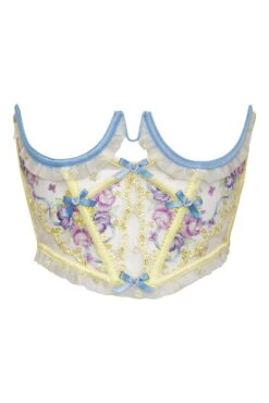 Lavender Meadows Embroidery Corset -Lingerie Boutique Shop 2022.12.09.ForLove Lemons24825