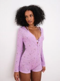 Pointelle Deep V Onesie -Lingerie Boutique Shop 220815 BC FLLxVS LOOK 10 0013