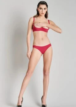 Maison Close Tapage Nocturne (Red) 1/4 Cup Bra 15 Maison Close Tapage Nocturne (Red) 1/4 Cup Bra -Lingerie Boutique Shop 608000 maison close tapage nocturne 1 4 cup bra nonpadded cupless red sexy lingerie J