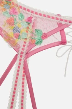 Berry Patch Garter -Lingerie Boutique Shop SKGB1288 SU23 Pink 1