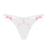 AGENT PROVOCATEUR Lorna Thong (White / Pink) 1 AGENT PROVOCATEUR Lorna Thong (White / Pink) -Lingerie Boutique Shop agent provocateur lorna thong white pink mesh underwear luxury lingerie A