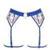 After Midnight Suspender Belt (Ink Blue) -Lingerie Boutique Shop atelier amour after midnight suspender belt removable garters ink blue luxury lingerie A