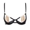 BLUEBELLA Aurora Open Bra (Black/Gold) 2 BLUEBELLA Aurora Open Bra (Black/Gold) -Lingerie Boutique Shop bluebella aurora open bra underwired cupless gold black ultra sexy lingerie A