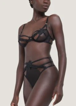 BLUEBELLA Lennon Bra (Black) -Lingerie Boutique Shop bluebella lennon underwire nonpadded mesh bra black sexy lingerie D