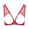 Maison Close Accroche Coeur Open Cup Bra (Red) -Lingerie Boutique Shop maison close accroche coeur open cup bra red lace 561546 sexy lingerie A