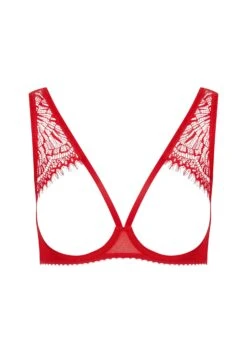 Maison Close Accroche Coeur Open Cup Bra (Red)
