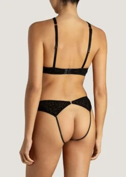 Ava Open Underwired Bra -Lingerie Boutique Shop muse by coco de mer ava open underwired bra black cupless bra sexy lingerie E